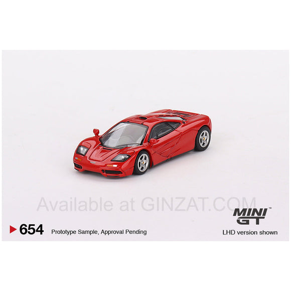McLaren F1 Red, Mini GT No. 654 diecast model car