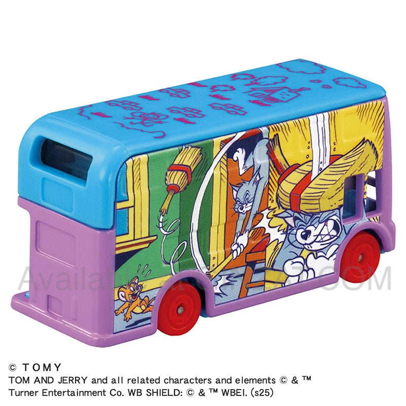 Tom and Jerry Wrapping Bus (Purple), Dream Tomica SP diecast model car