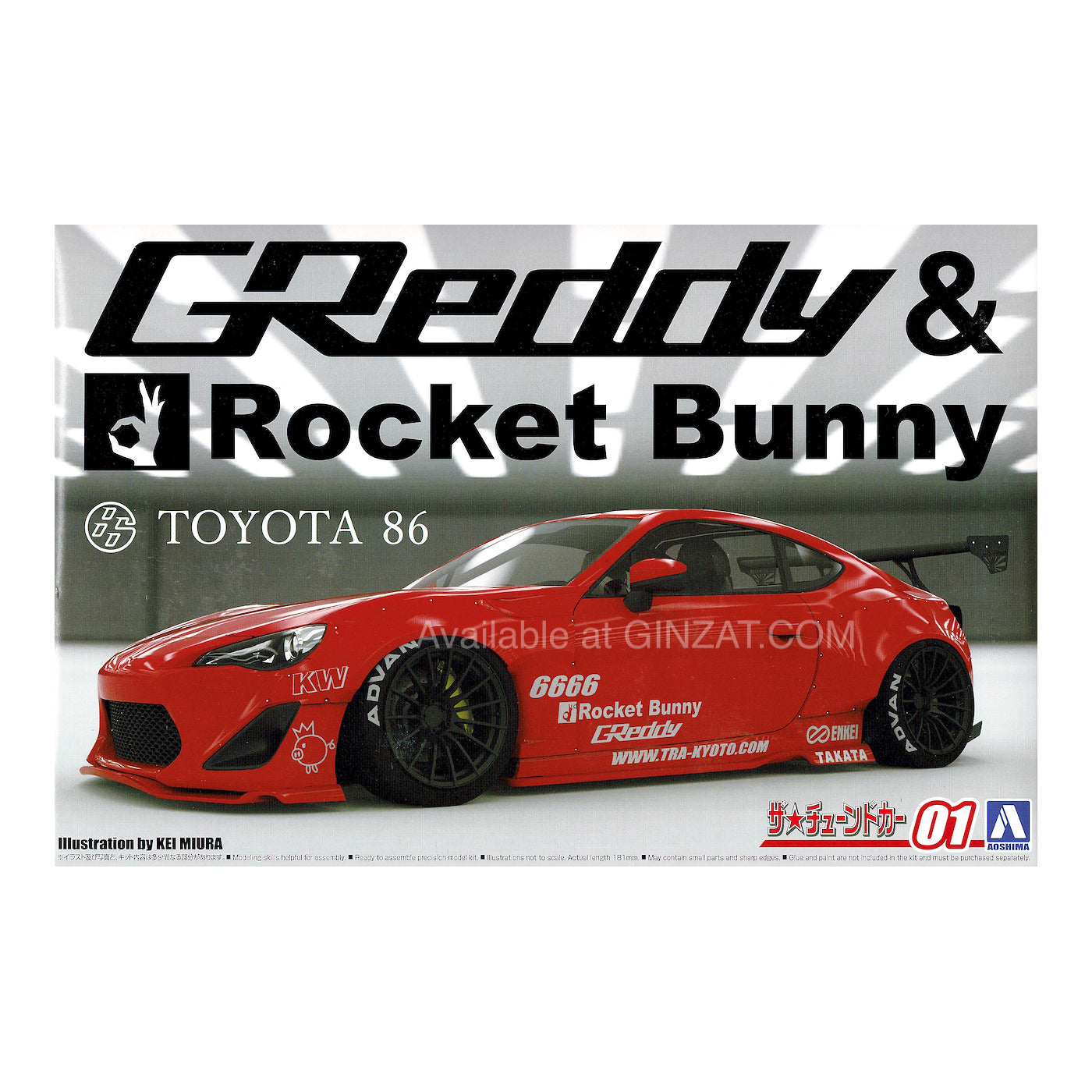 Aoshima 1/24 ZN6 TOYOTA 86 '12 GREDDY & ROCKET BUNNY ENKEI Ver.