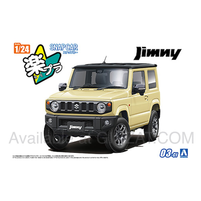 Aoshima 1/24 JB64 Jimny 2018 Chiffon Ivory Metallic, The Snap Car