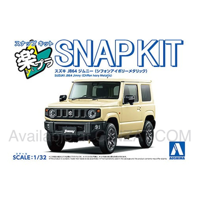 Aoshima 1/32 Suzuki JB64 Jimny (Chiffon Ivory Metallic), The Snap Kit