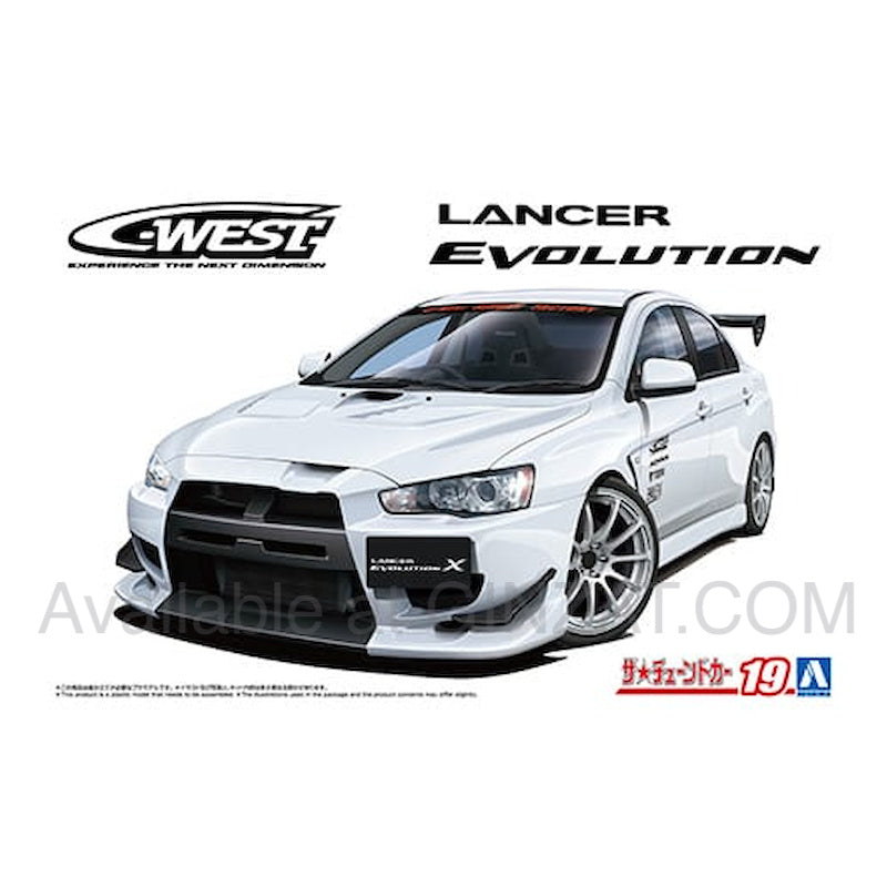 Aoshima 1/24 C-WEST CZ4A LANCER EVOLUTION Ⅹ '07 (MITSUBISHI) Plastic Model Kit