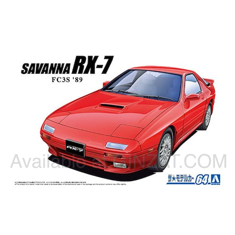 Aoshima 1/24 MAZDA FC3S SAVANNA RX-7 '89 Plastic Model Kit