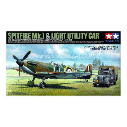 Tamiya 1/48 Spitfire Mk.I & Light Utility Car Model Kit