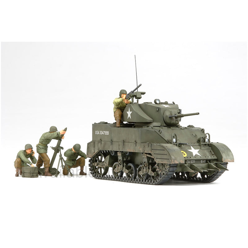 Tamiya 1/35 Scale U.S. Light Tank M5A1 "Pursuit Operation" Set (W/4 Figures)