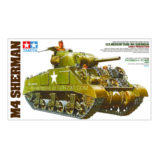 Tamiya 1/35 Scale U.S. Medium Tank M4 Sherman (Early Production)