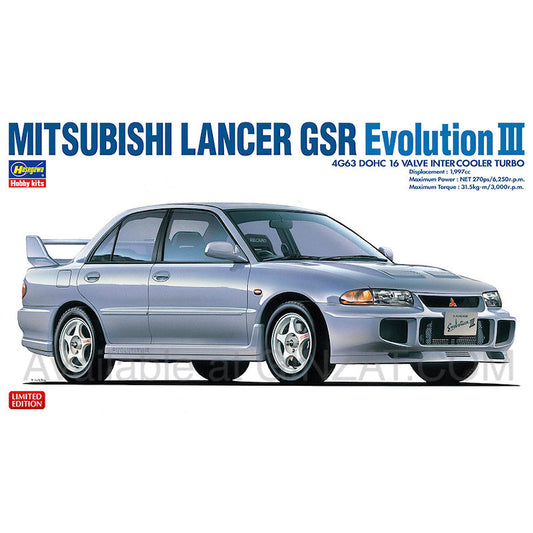 Hasegawa 1/24 Plastic Model Kit – Mitsubishi Lancer GSR Evolution III
