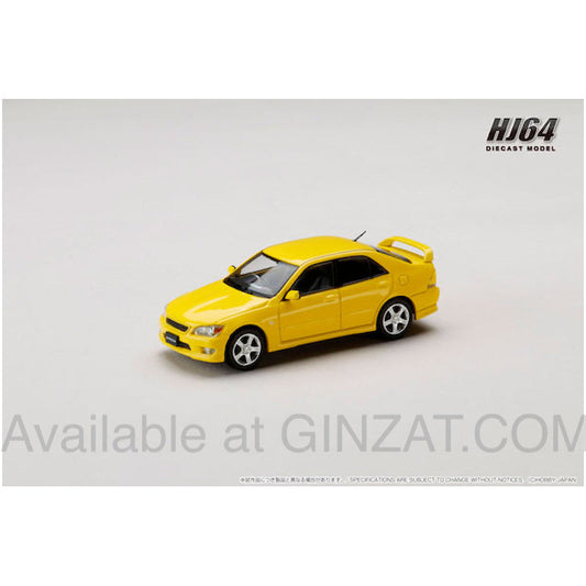 Toyota Altezza RS200 (E10) 1998 Genuine Option Parts Super Bright Yellow, Hobby Japan diecast model car