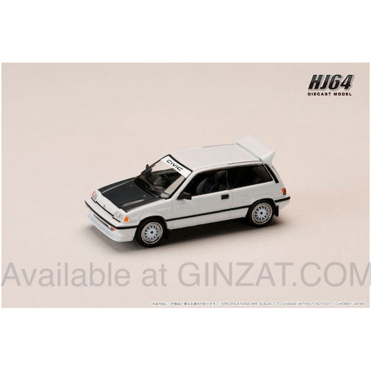 Honda Civic (AT) Late Version JDM Street Racer White, Hobby Japan diecast model car