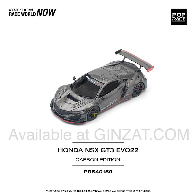 Honda NSX GT3 EVO22 Carbon Edition, Pop Race diecast model car