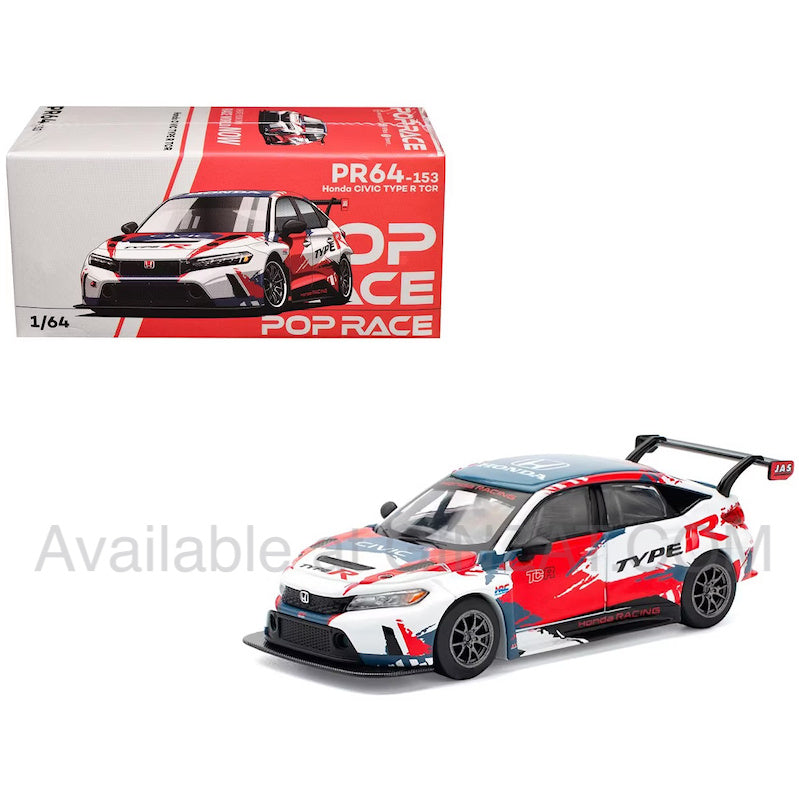 Honda Civic Type-R TCR FL5 Presentation, POP Race 1/64 diecast model car