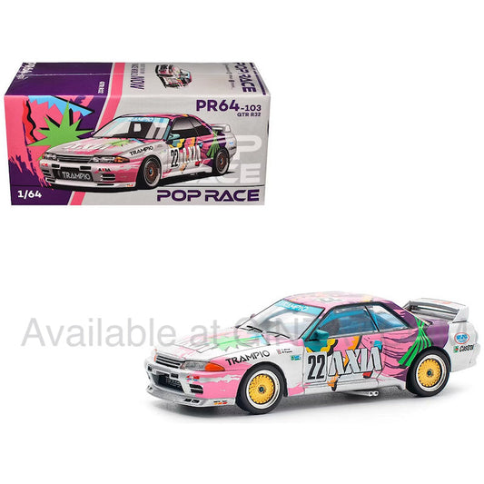 Skyline GT-R R32 JTC 1991 Group A #22 AXIA, POP Race 1/64 diecast model car
