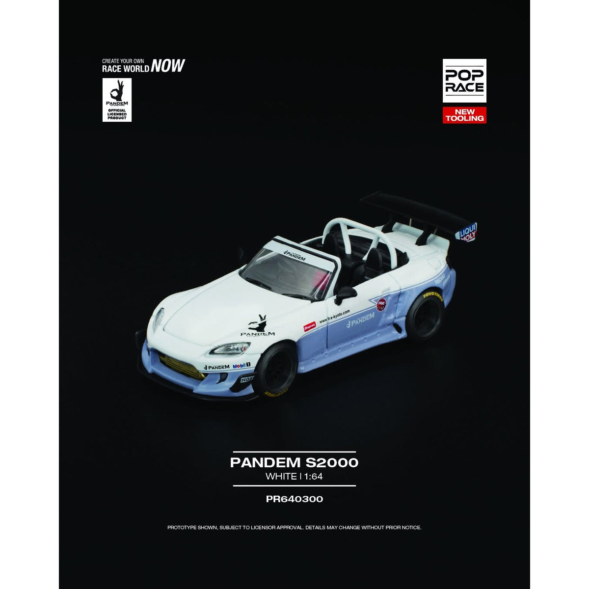 POP Race 1/64 Pandem S2000 White PR640300
