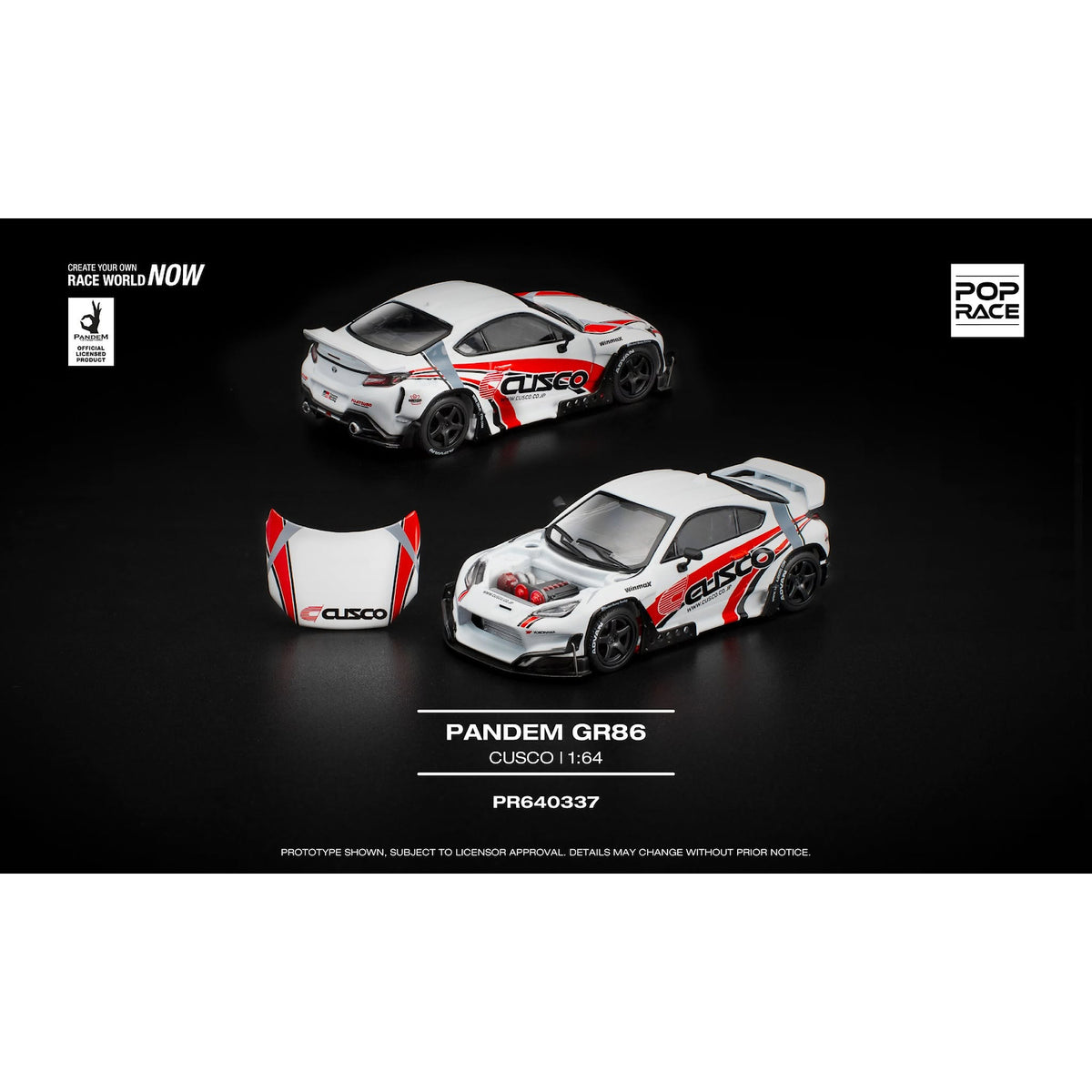 POP Race 1/64 Pandem GR86 CUSCO PR640337
