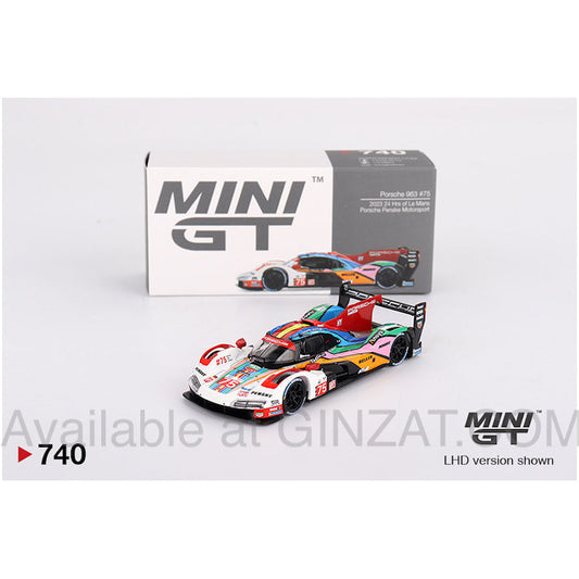 Porsche 963 #75 Porsche Penske Motorsport 2023 24 Hrs of Le Mans, MINI GT No.740 diecast model car