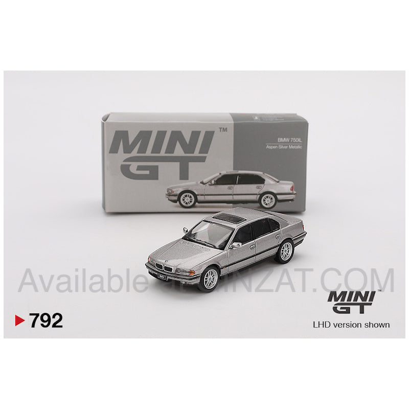 Mini GT 1/64 No. 792 BMW 750IL Aspen Silver Metallic