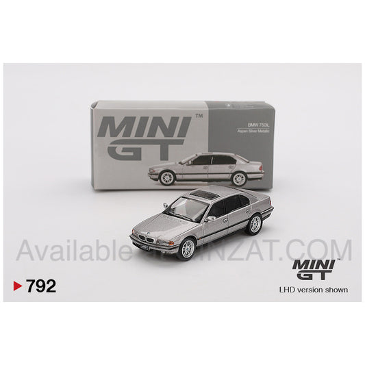 Mini GT 1/64 No. 792 BMW 750IL Aspen Silver Metallic
