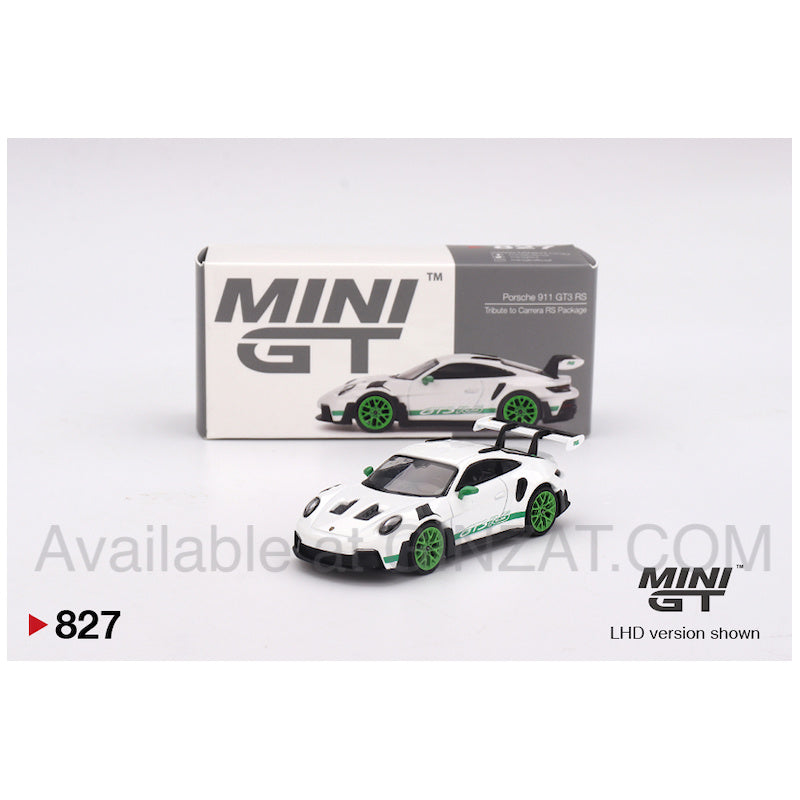 Porsche 911 (992) GT3 RS Tribute to Carrera RS Package, Mini GT No. 827 diecast model car
