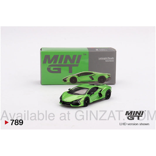 Lamborghini Revuelto Verde Selvans, Mini GT No. 789 diecast model car