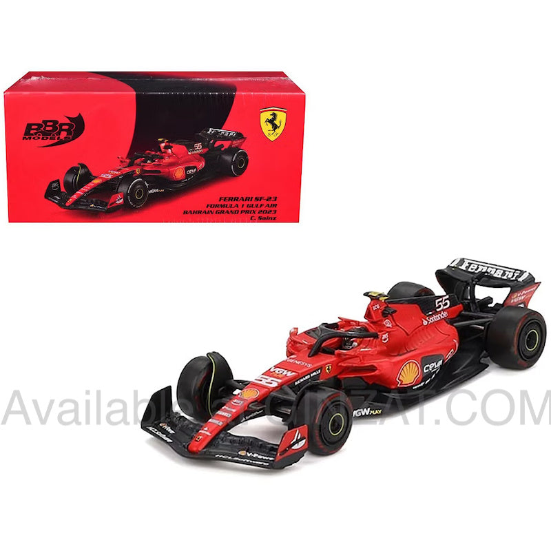 Ferrari SF23 Bahrain GP #55 16 C Sainz, BBR 1/64 diecast model car