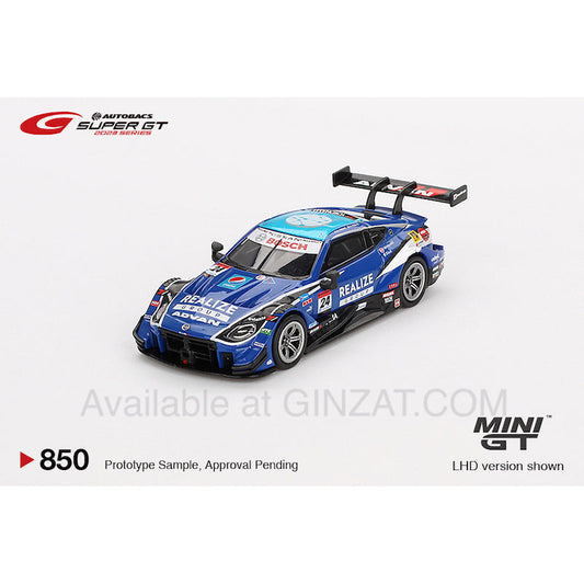 Nissan Z GT500 #24 "Realize Corporation Advan Z" Kondo Racing 2023 Super GT Series, Mini GT No. 850 diecast model car