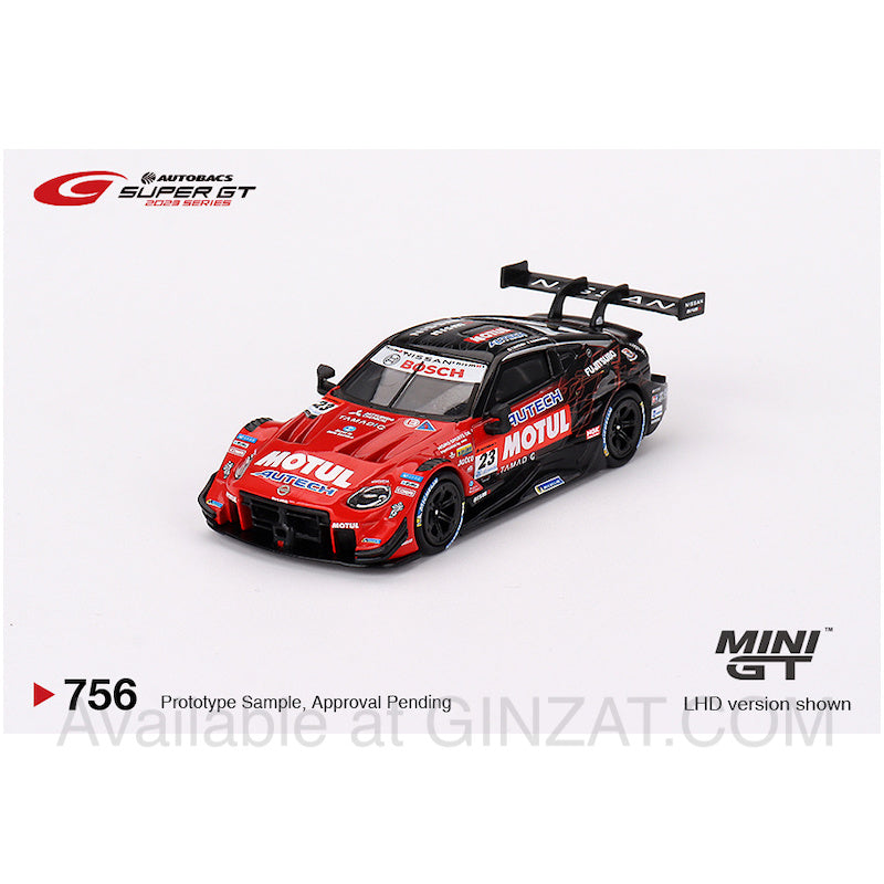 Nissan Z GT500 #23 "MOTUL AUTECH Z" NISMO 2023 SUPER GT SERIES, MINI GT No.756 diecast model car