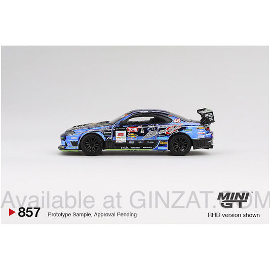 Nissan Silvia S15 D-MAX #46 2023 D1 Grand Prix D-Max Racing, Mini GT No. 857 diecast model car