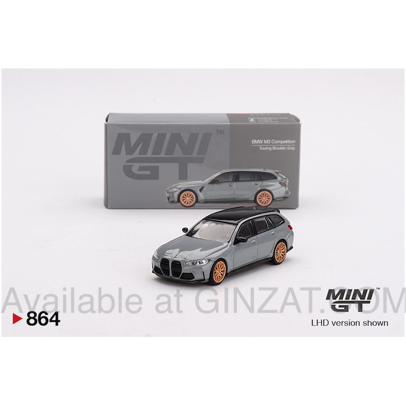 BMW M3 Competition Touring  Brooklyn Grey, Mini GT No. 864 diecast model car