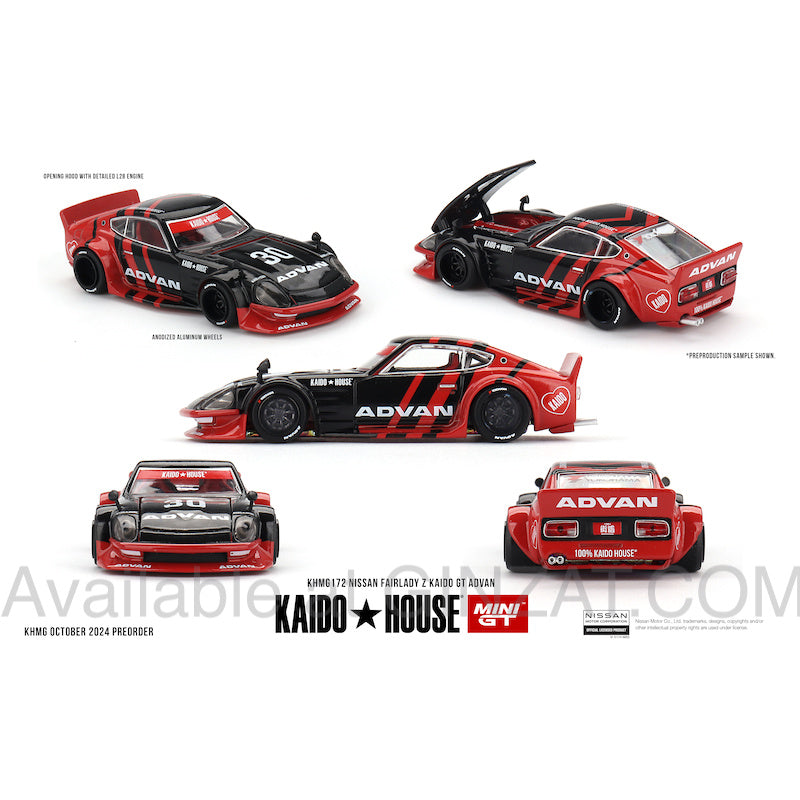 Nissan Fairlady Z Kaido GT ADVAN, MINI GT x Kaido House No. 172 diecast model car