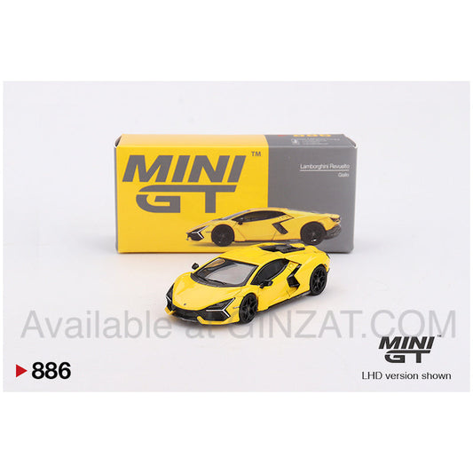 Lamborghini Revuelto Giallo (RHD), MINI GT No.886 diecast model car