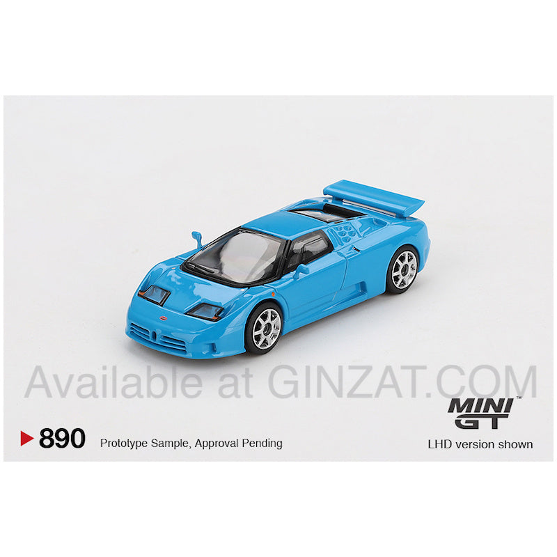 Bugatti EB110 Super Sport Blu Bugatti, MINI GT No.890 diecast model car