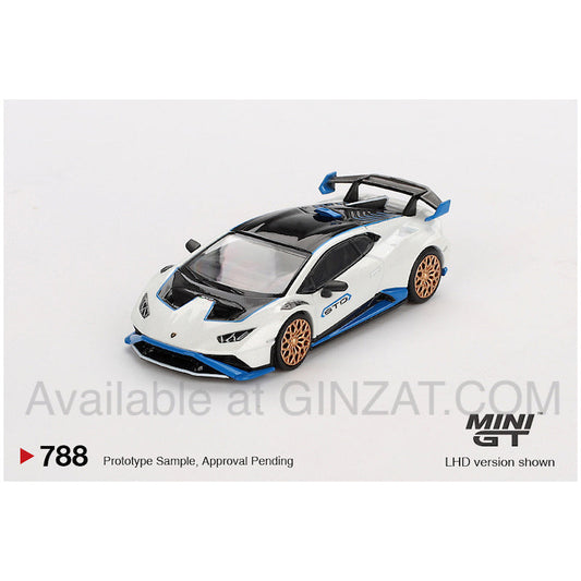 Lamborghini Huracan STO Bianco Asopo (RHD), MINI GT No.788 diecast model car
