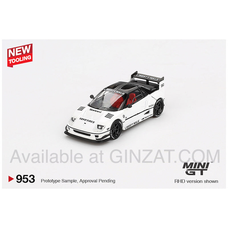Mazda AZ-1 Liberty Walk LB40 White 2024 Tokyo Auto Salon, Mini GT 953 diecast model car