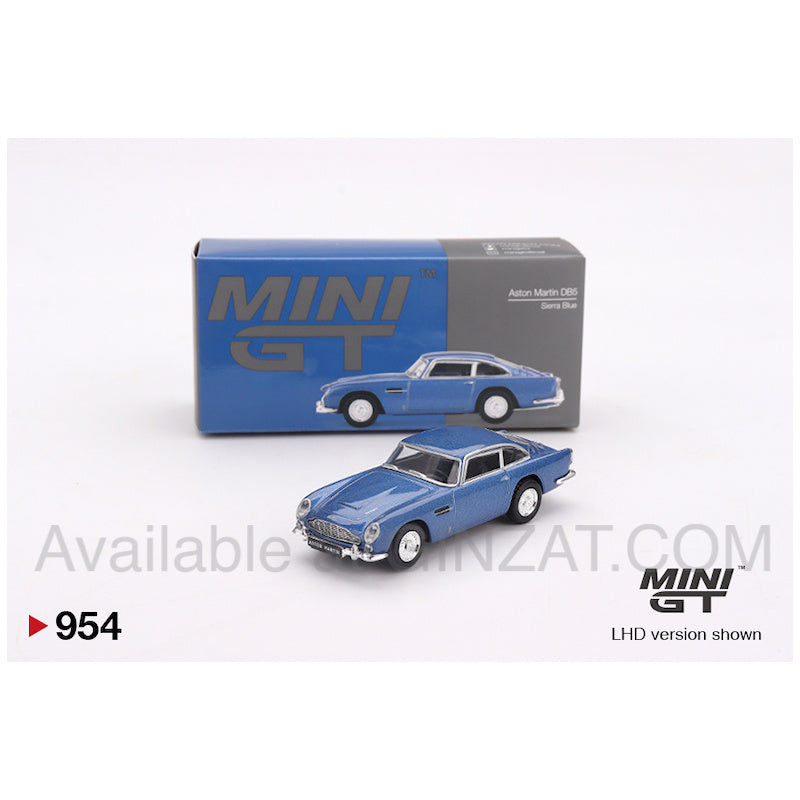 Aston Martin DB5 Sierra Blue, Mini GT No. 954 diecast model car