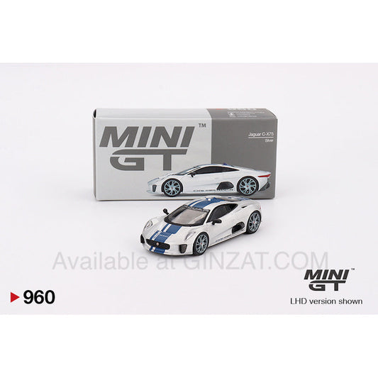 Jaguar C-X75 Silver, Mini GT No. 960 diecast model car