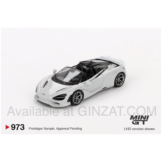 McLaren 750S Spider Cirrus Grey, Mini GT No. 973 diecast model car