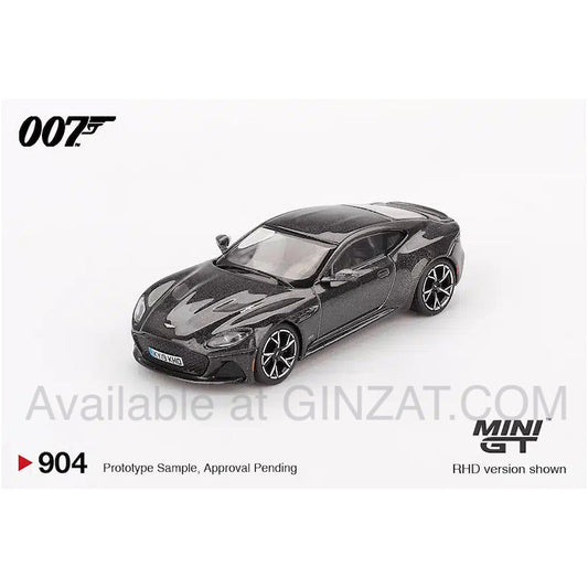 Aston Martin DBS "No Time to Die" English Packaging, Mini GT No. 904 diecast model car