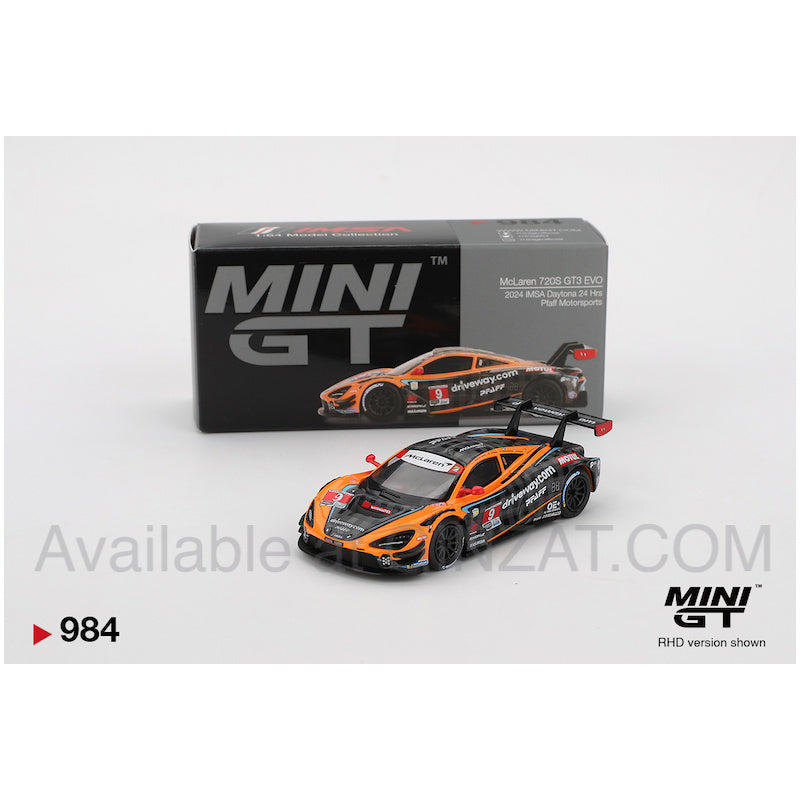 MINI GT 1/64 McLaren 720S GT3 Evo Pfaff Motorsports 2024 IMSA Daytona 24 Hrs