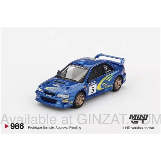 Subaru Impreza WRC99 Rally Australia 1999 Winner #5 Australia Exclusive, Mini GT No. 986 diecast model car