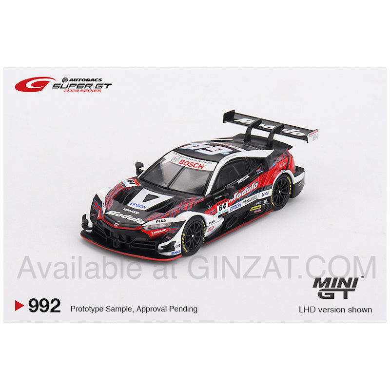 Honda NSX-GT Type S GT500 SUPER GT Series 2023 #64 "Modulo NSX-GT" Modulo Nakajima Racing Japan Exclusive, Mini GT No. 992 diecast model car (Blister Pack)