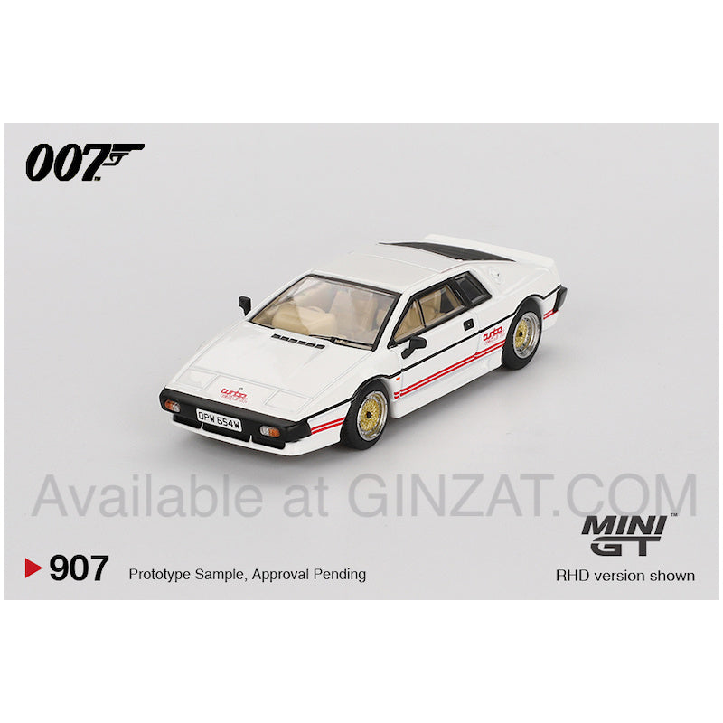 Lotus Esprit Turbo White "For Your Eyes Only", MINI GT 007 Series No.907 diecast model car