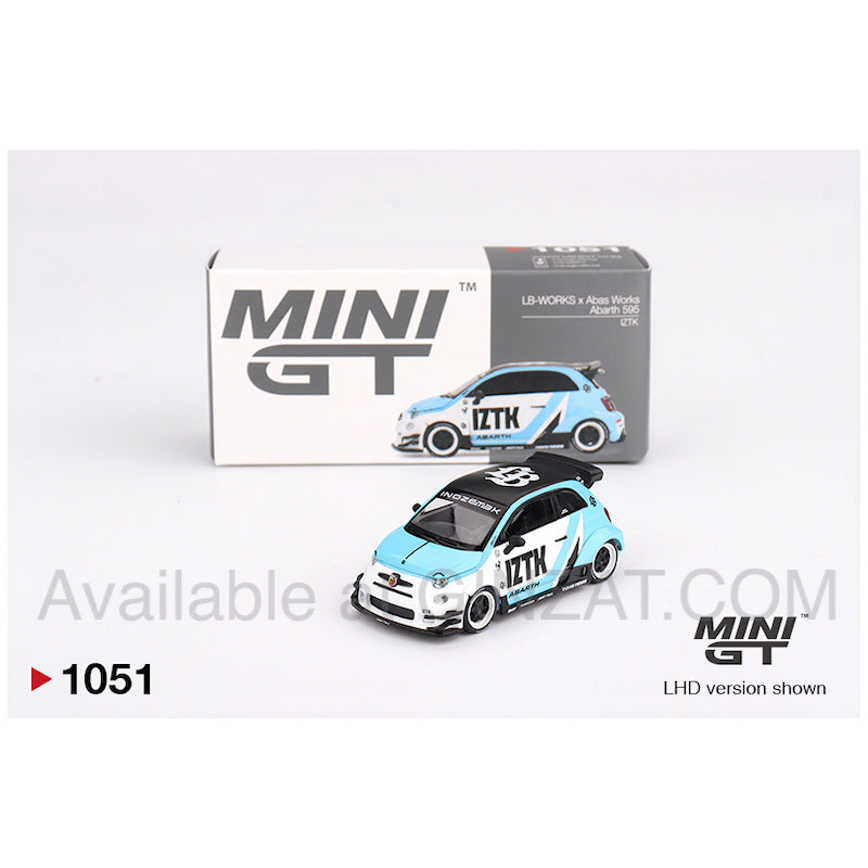 Abarth 595 LB-WORKS x Abas Works IZTK, Mini No. 1051 diecast model car
