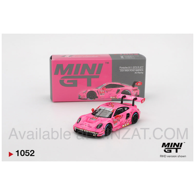 MINI GT 1/64 Porsche 911 GT3 R IMSA Road America 2024 #77 AO Racing