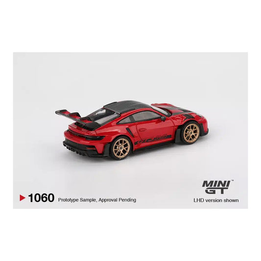 MINI GT 1:64 Porsche 911 (992) GT3 RS Weissach Package Guards Red RHD MGT01060