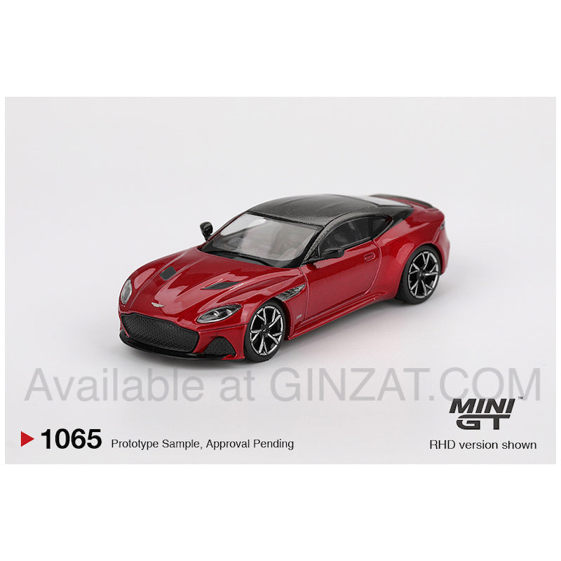 Aston Martin DBS Hyper Red, Mini GT No. 1065 diecast model car