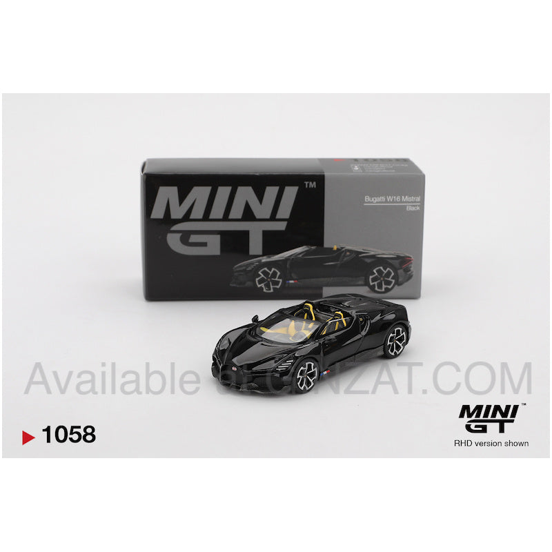 MINI GT 1/64 Bugatti W16 Mistral Black