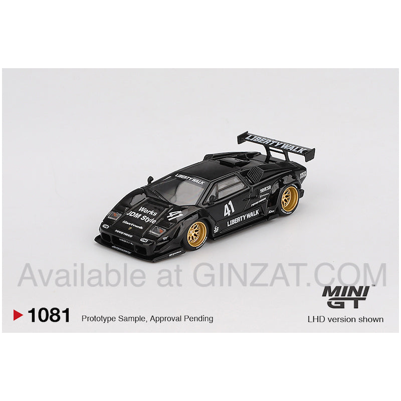 Lamborghini Countach LB-WORKS Black, MINI GT No.1081 diecast model car