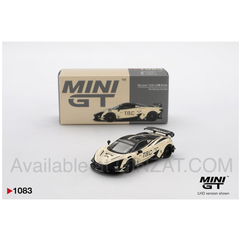 McLaren 720S LB Works The Boring Concept (LHD), MINI GT No.1083 diecast model car