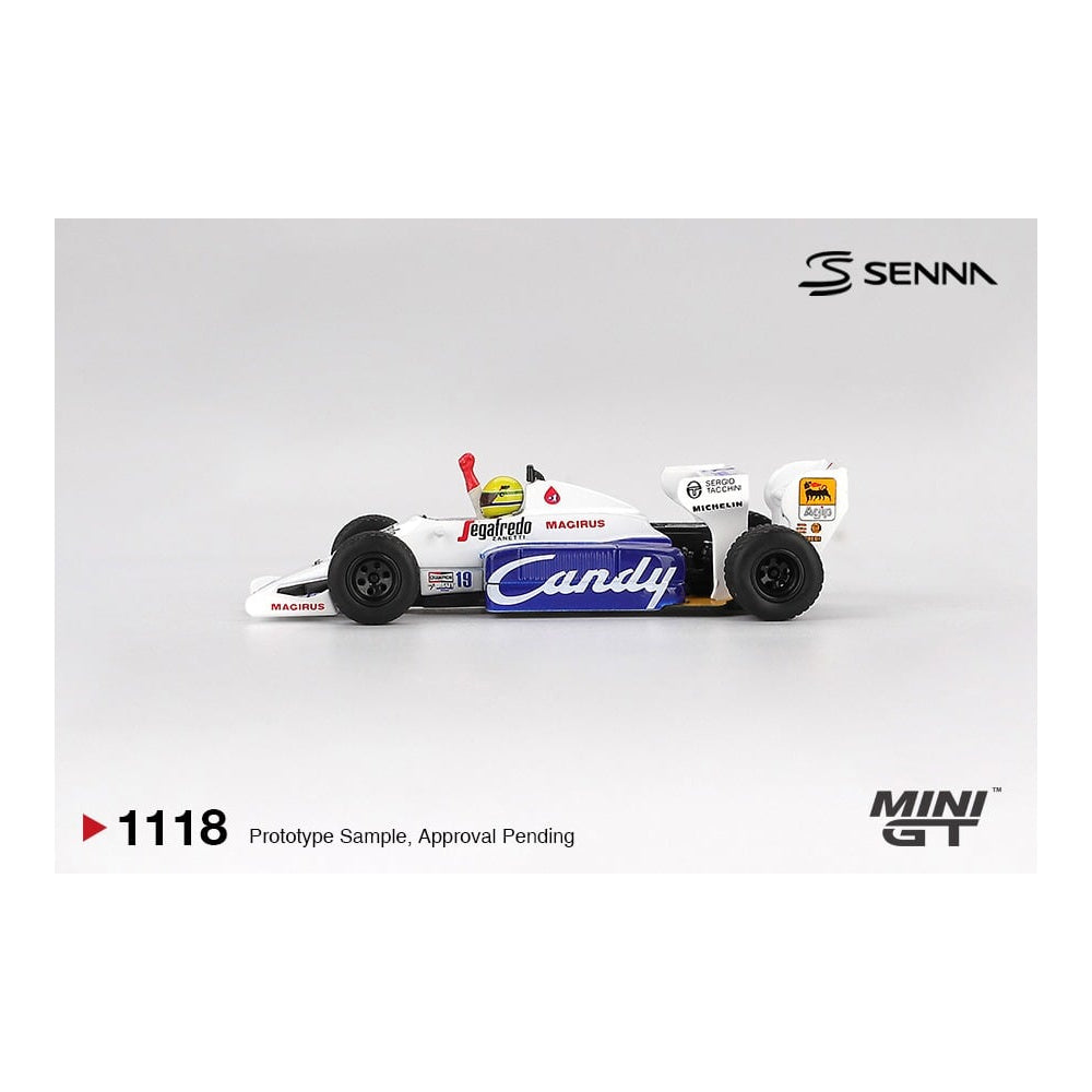 MINI GT 1:64 Toleman TG184 #19 Ayrton Senna 1984 Monaco GP 2nd Place MGT01118