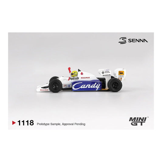 MINI GT 1:64 Toleman TG184 #19 Ayrton Senna 1984 Monaco GP 2nd Place MGT01118